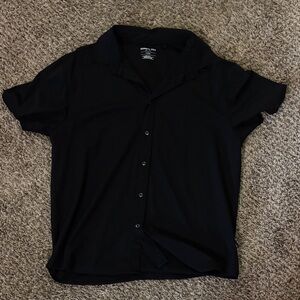 Kenneth Cole Men's Black Casual Button Down Shirt